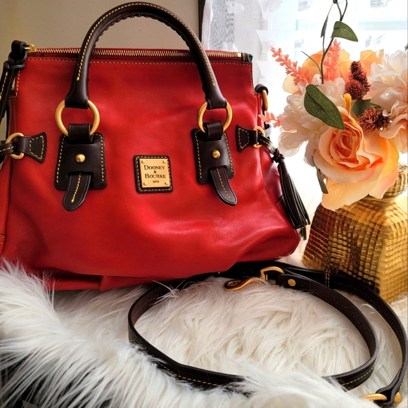 dooney red satchel